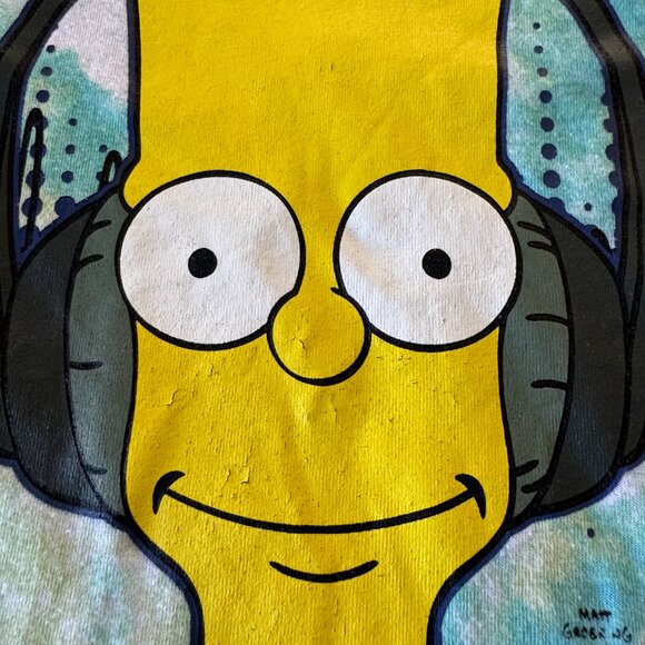 Bart Simpson Funky Fresh Beats Tie Dye T-Shirt Kids XS (6/7) | The Simpsons - Picture 2 of 6